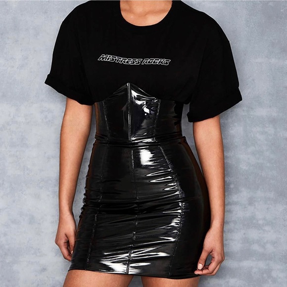 Patent leather high waist skirt - Picture 2 of 2